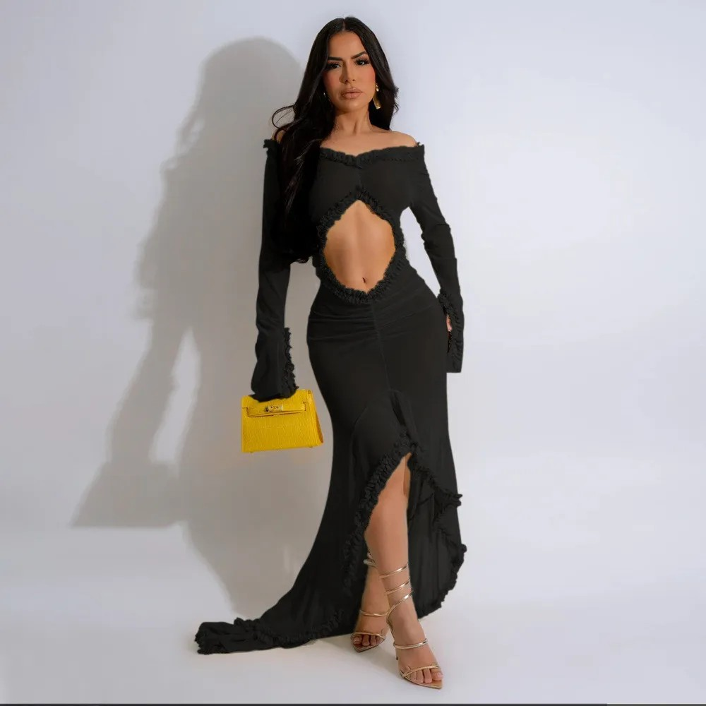 perspective long sleeved dress