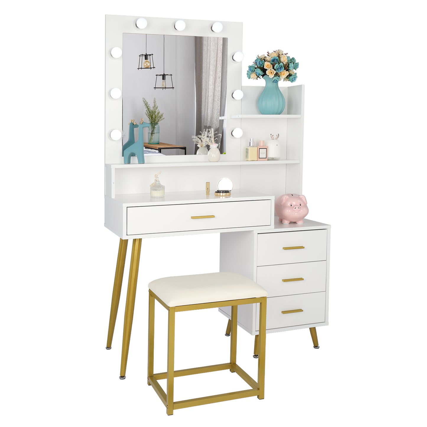 Vanity Set with LED Bulbs
