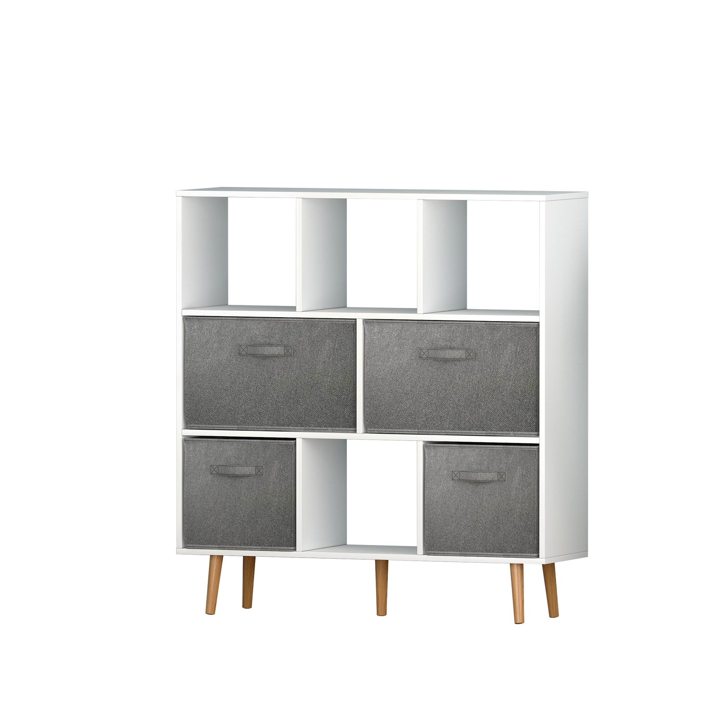 Arctic Aura: White Bookshelf - MONLANE