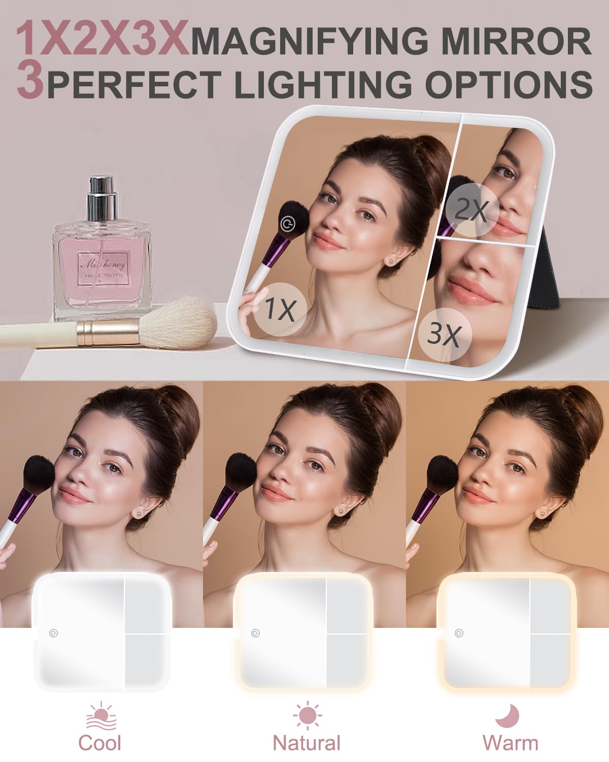 Travel Makeup Bag With Light Up Mirror