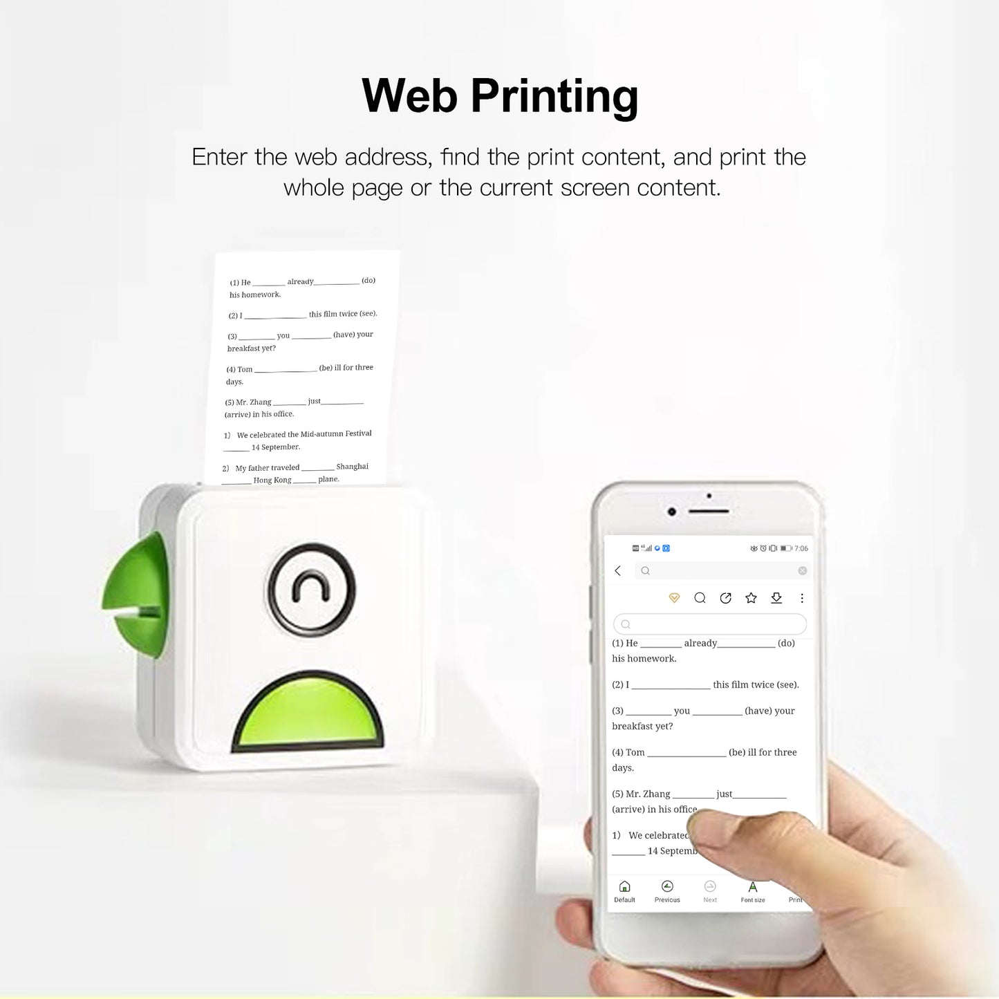 Inkless Photo Printer with Bluetooth Connection