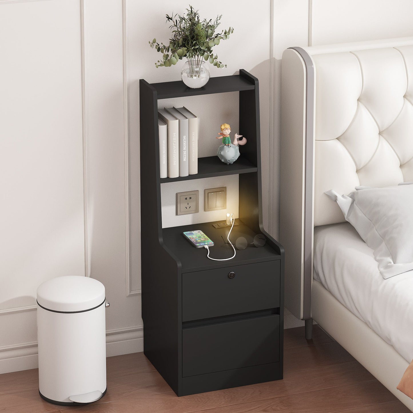Smart Nightstand with Night Light