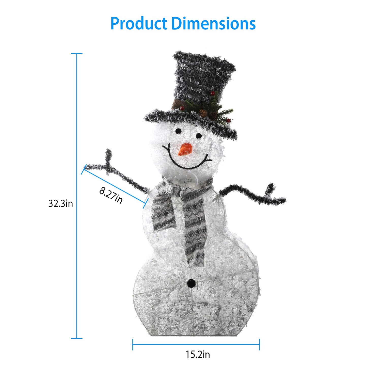 LED lighted up snowman