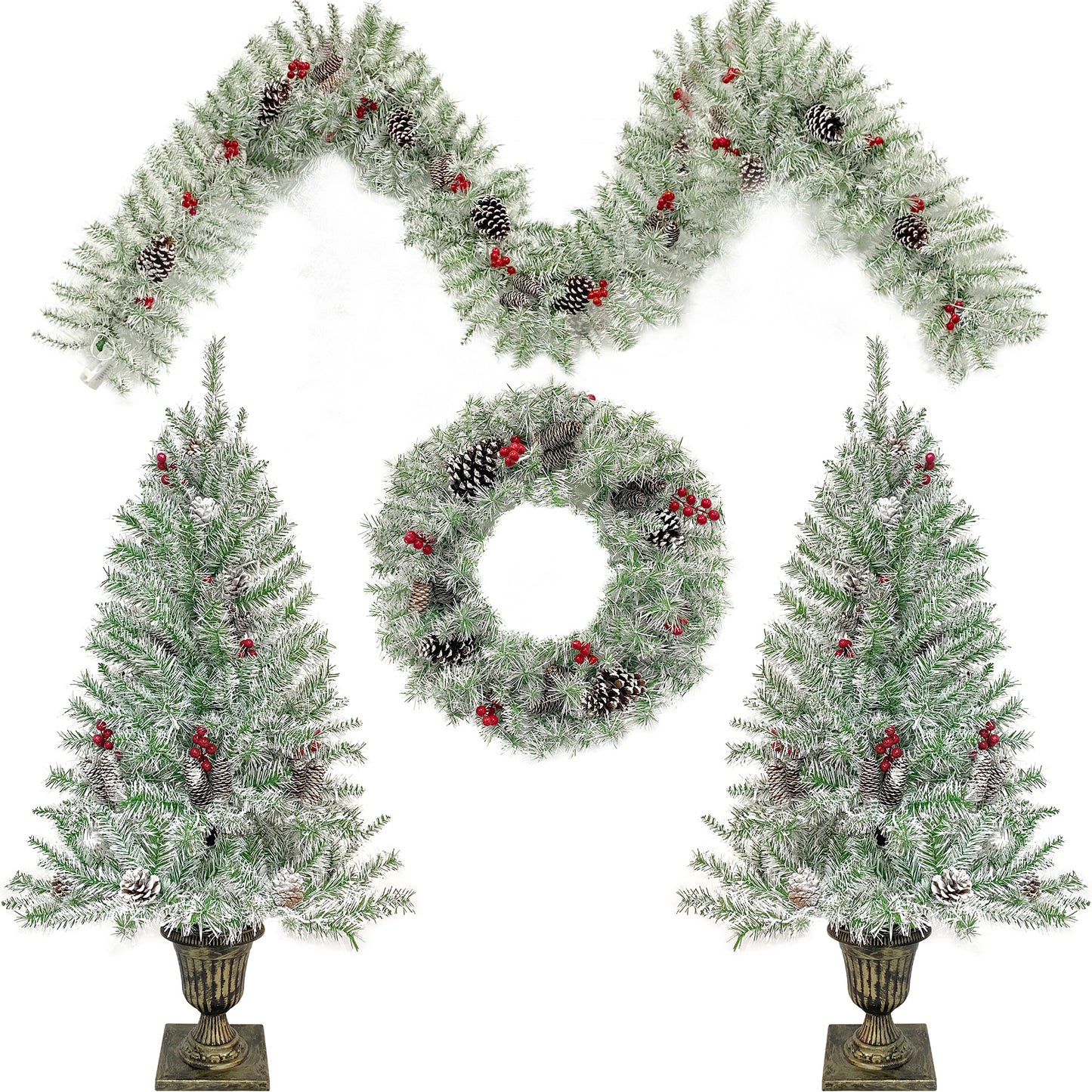 Pre-lit Xmas Tree Garland set
