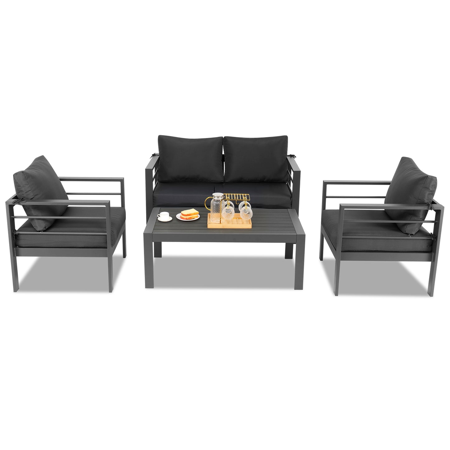 4 Pieces Modern Outdoor Sectional