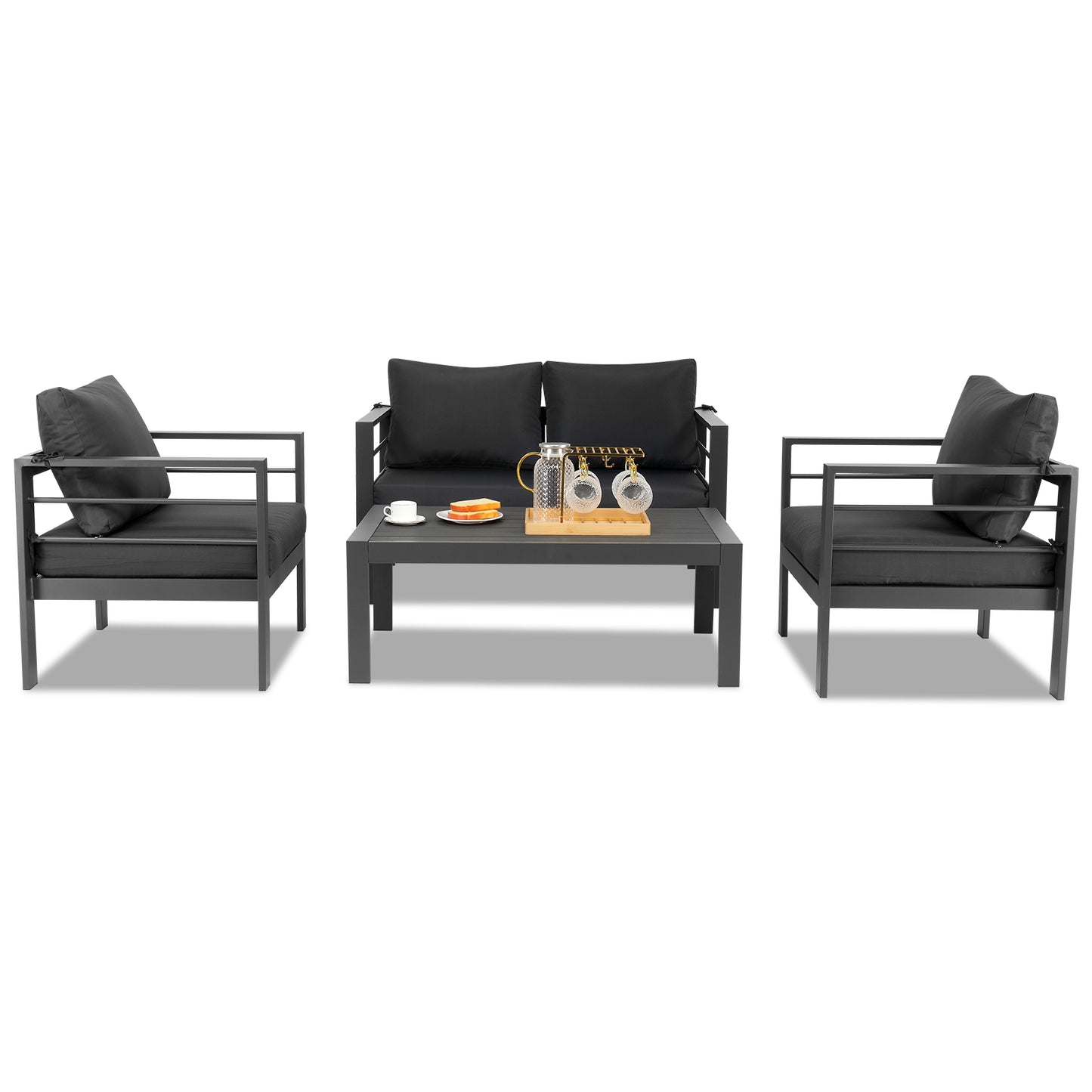 4 Pieces Modern Outdoor Sectional