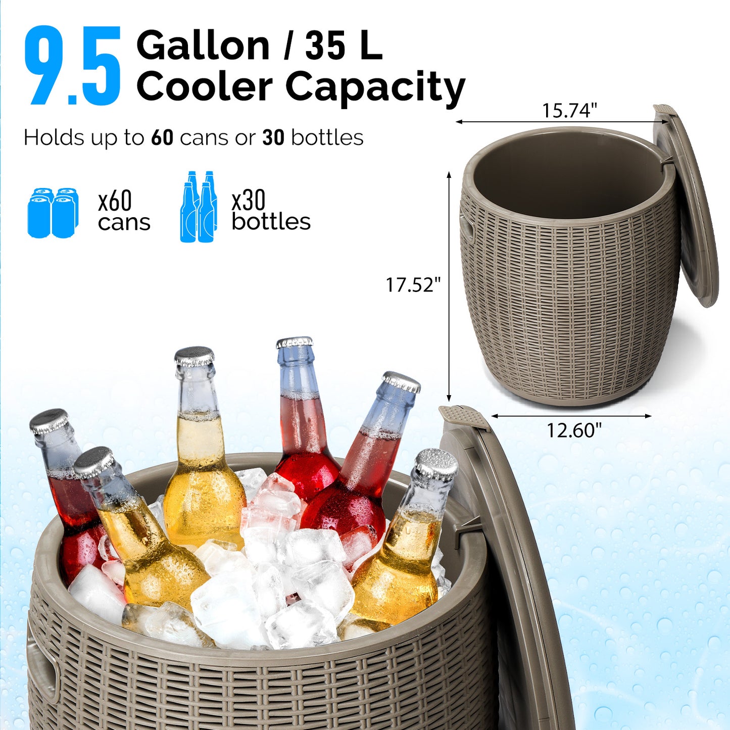Multifunctional Outdoor Ice Cooler