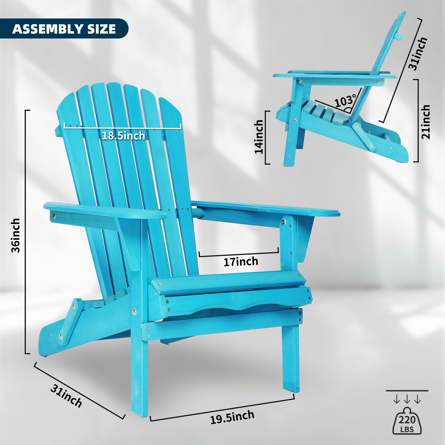 Wood Lounge Patio Chair