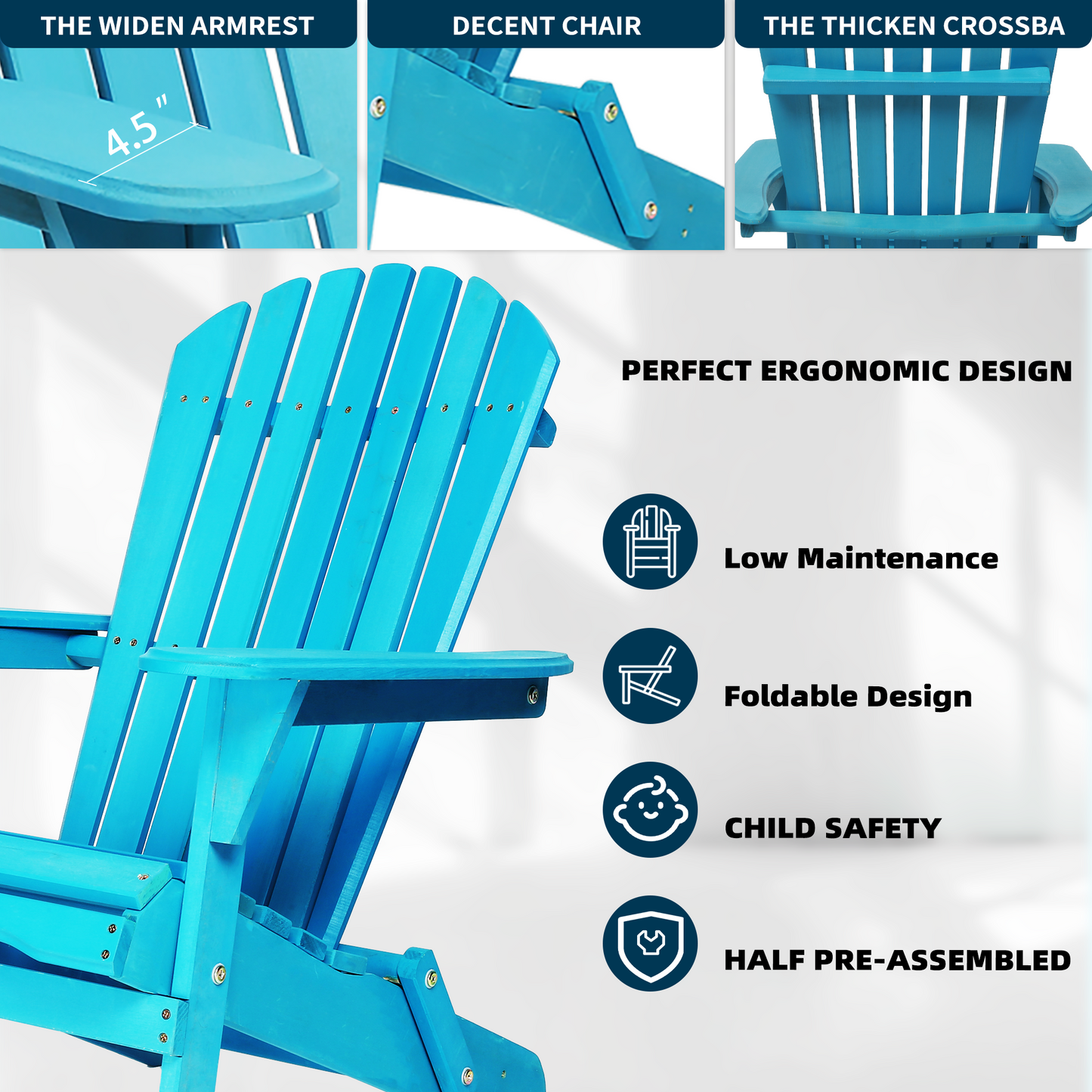 Wood Lounge Patio Chair