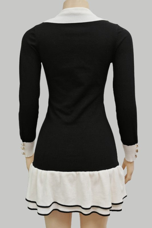 FASHIONABLE SWEATER DRESS