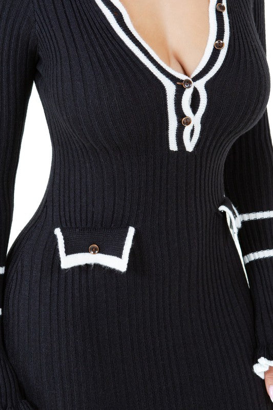 SOPHISTICATED LONG MAXI KNIT DRESS