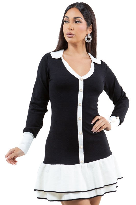 FASHIONABLE SWEATER DRESS
