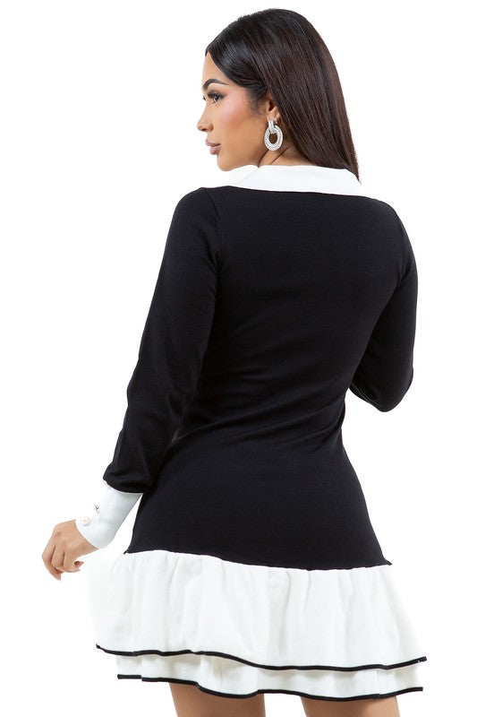 FASHIONABLE SWEATER DRESS