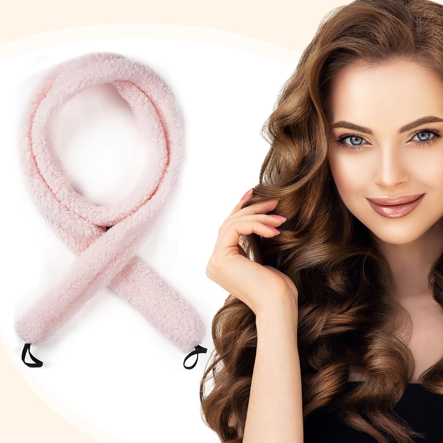 Satin heatless hair curler
