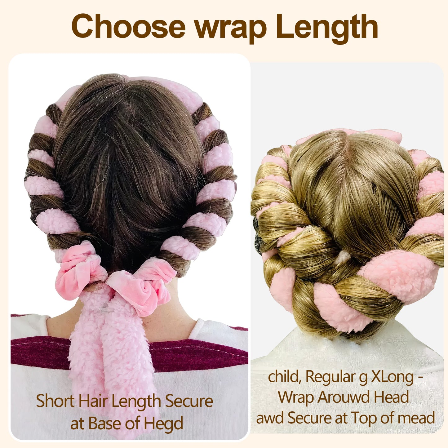 Satin heatless hair curler