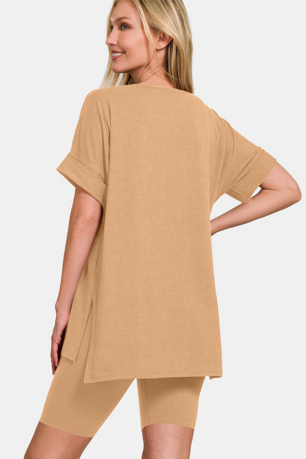 Short Sleeve T-Shirt and Biker Shorts Set