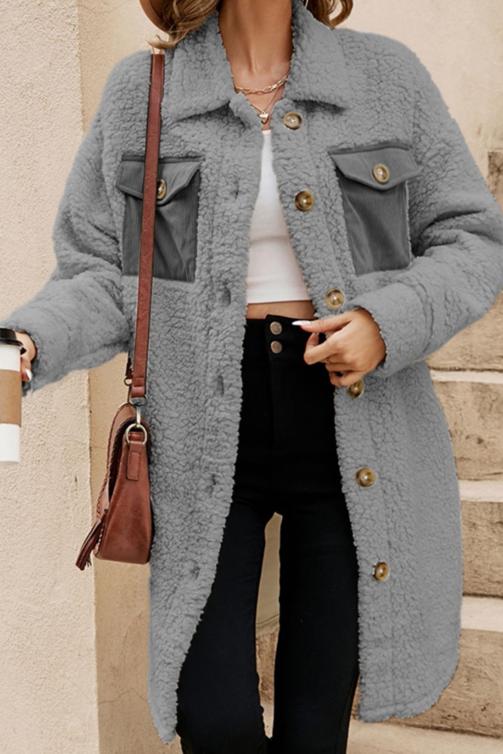 Long Sleeve Teddy Jacket
