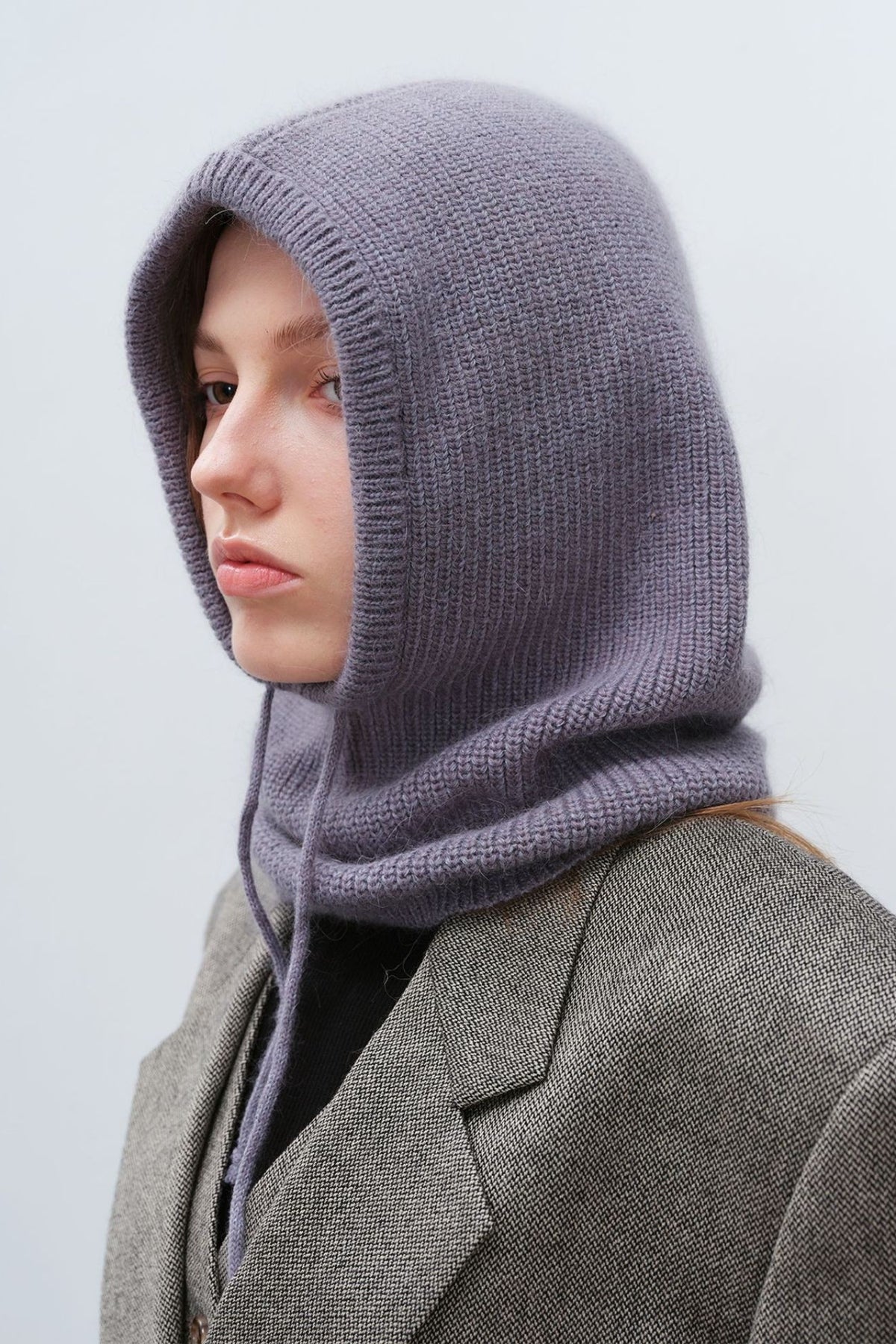 Drawstring Thermal Knit Hat