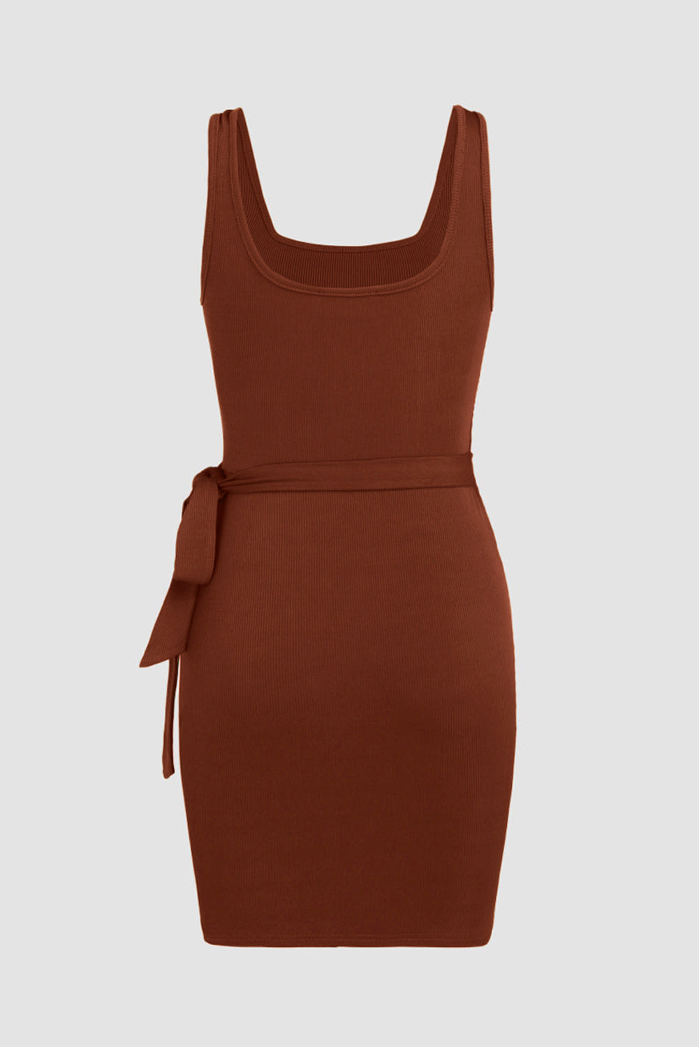 Tied Scoop Neck Sleeveless Mini Dress - MONLANE