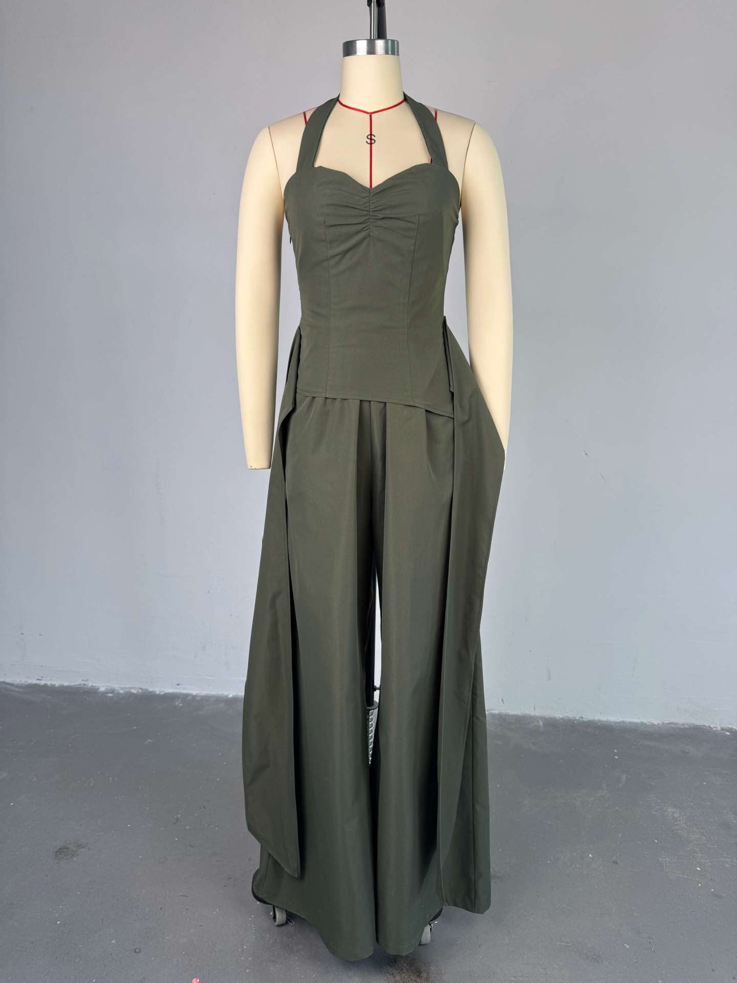 High Waisted Ribbon Jumpsuit