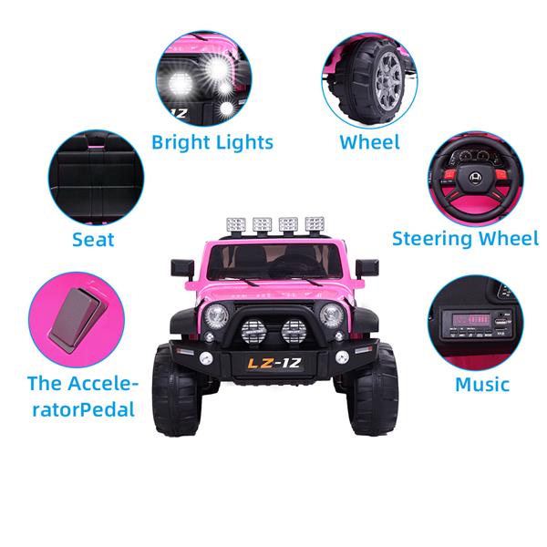Rechargeable Kids Ride On Car Toy (Pink) - MONLANE