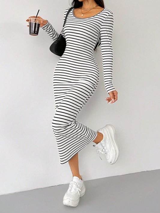 Long Sleeve Midi Tee Dress