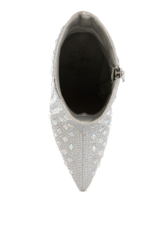 Rhinestones Stiletto Boots