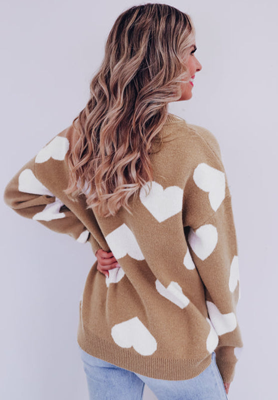 Heart Round Neck Sweater