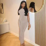 Sleeveless Round Neck Dress