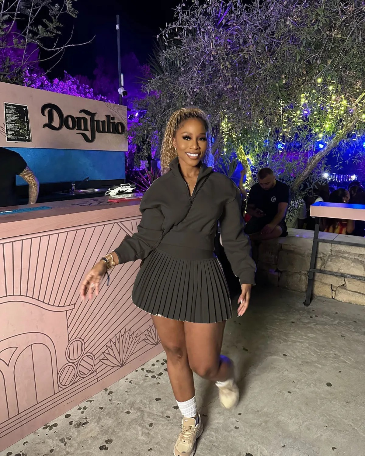 high Waisted Pleated skirt set