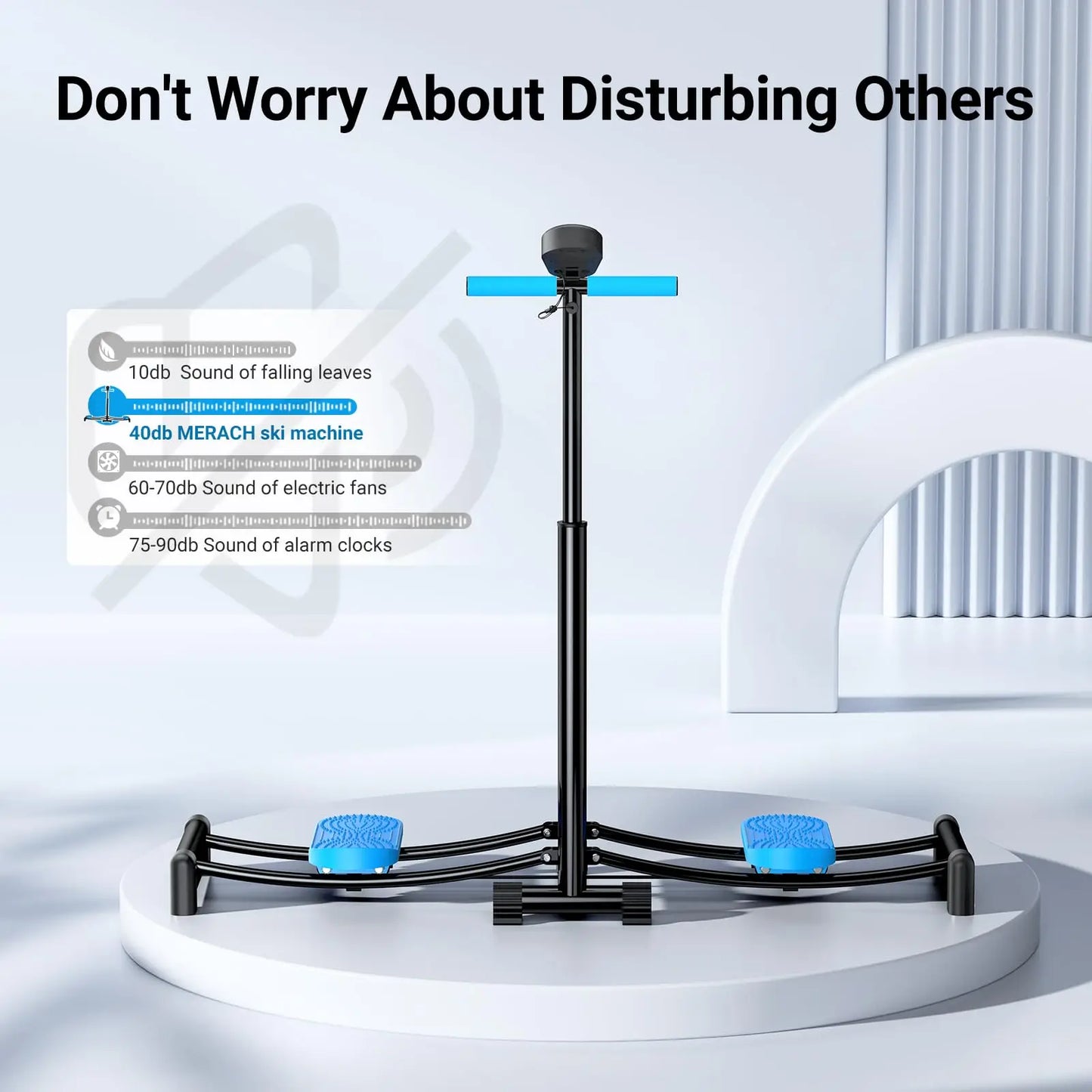 Adjustable Height Ski Exercise Machine