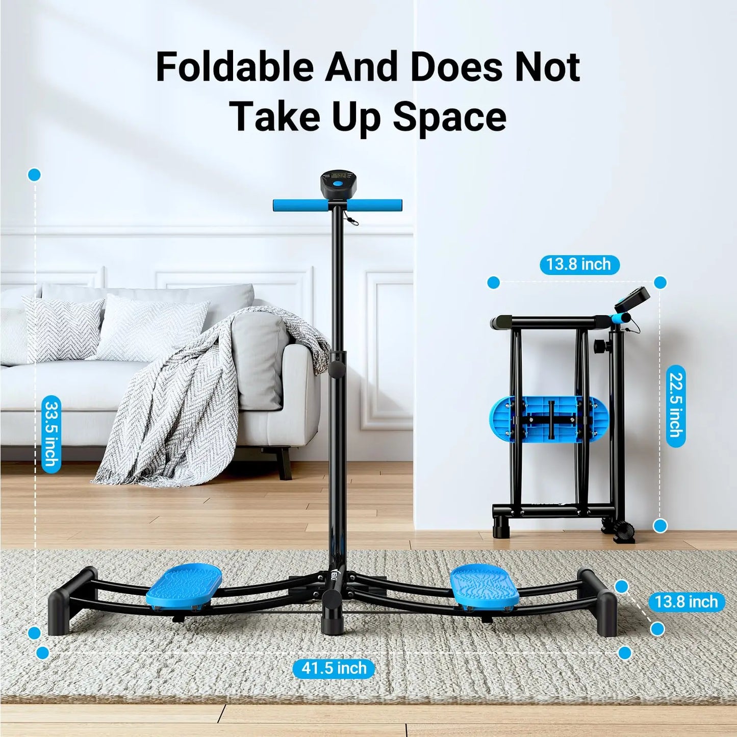 Adjustable Height Ski Exercise Machine