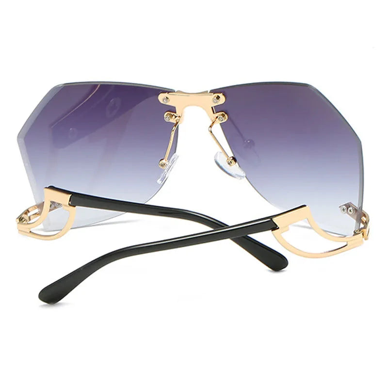 Irregular Rimless Sunglasses