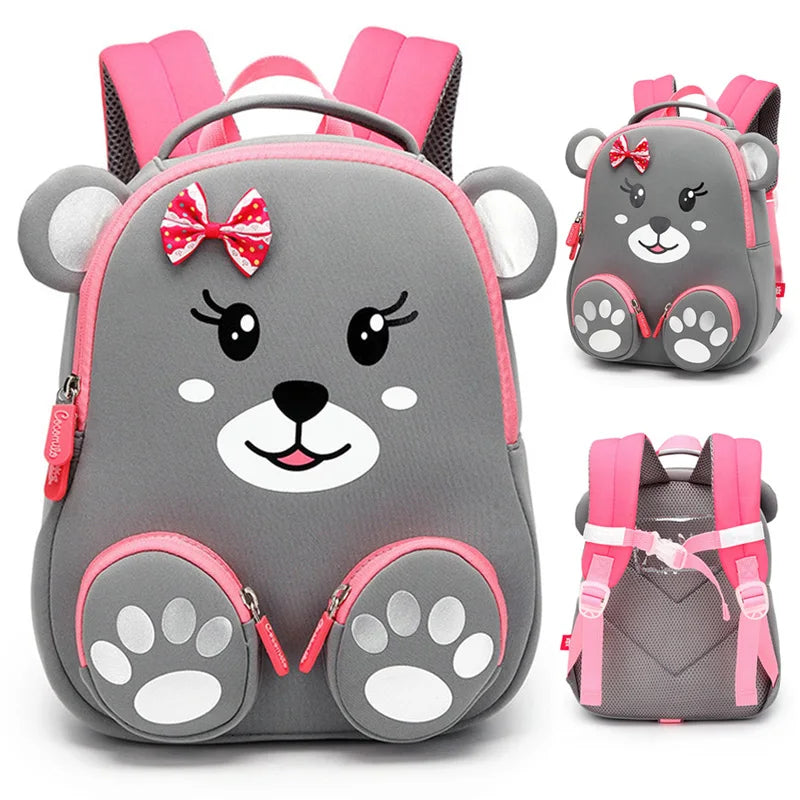 3D Bear School Bags