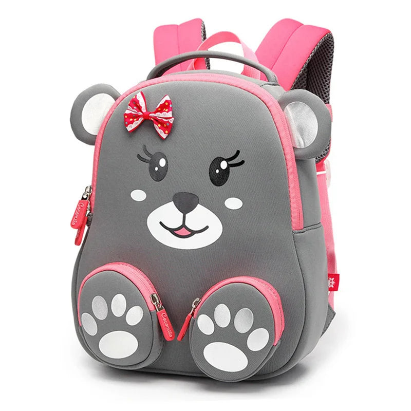 3D Bear School Bags