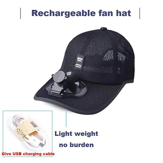 Solar Powered Fan cap