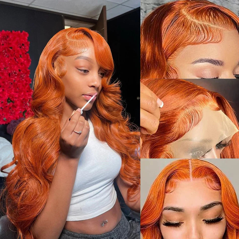 Orange Ginger Lace Front Wig Body Wave - MONLANE