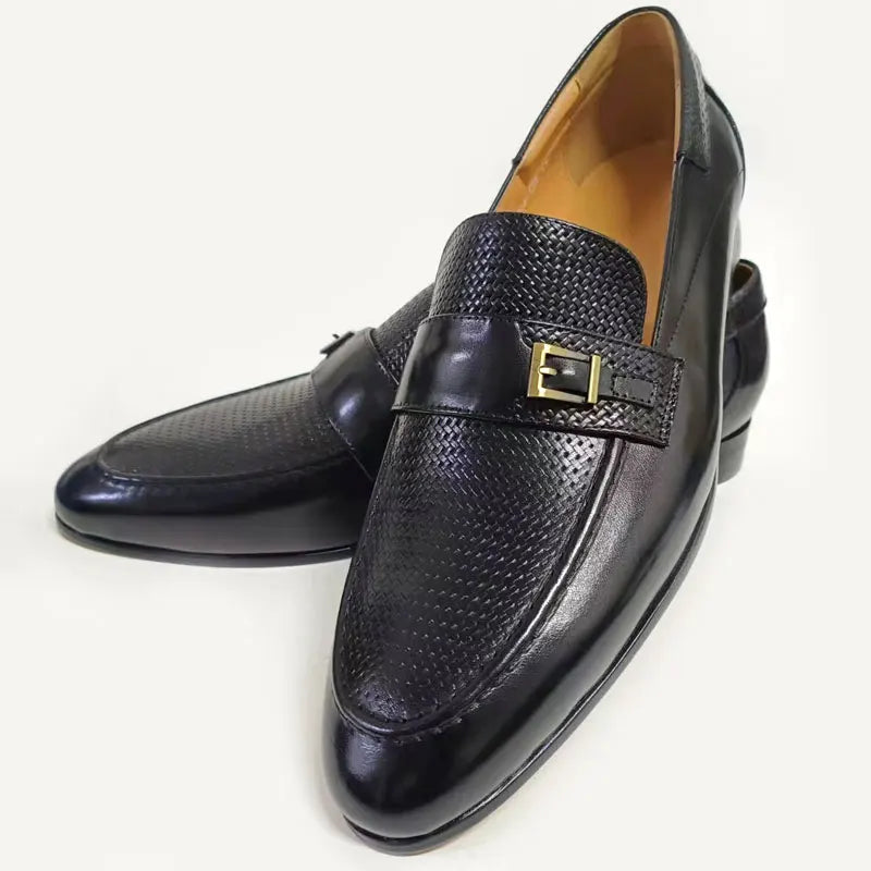 British Buckle Retro Formal Loafers