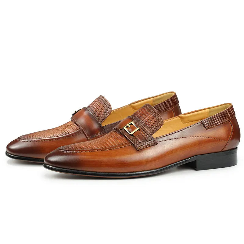 British Buckle Retro Formal Loafers