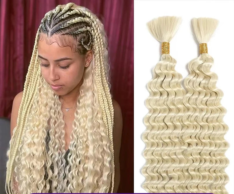 Deep Wave Bulk Human Hair for Braiding