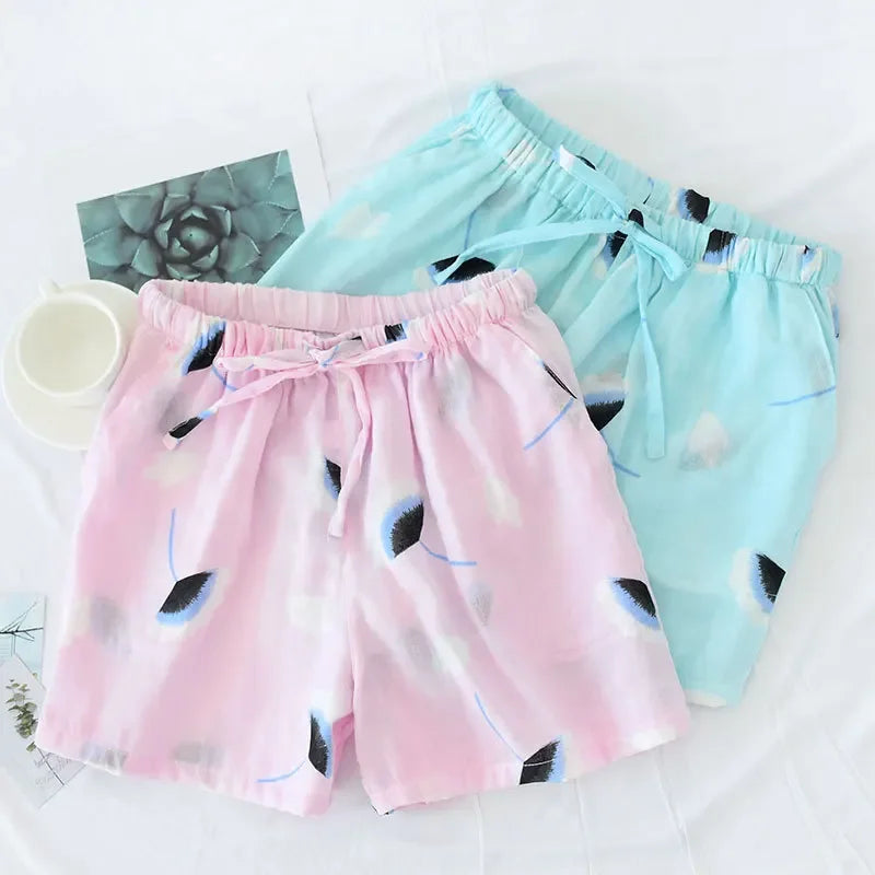 Women Cotton Shorts Double Gauze Home Pajama shorts - MONLANE