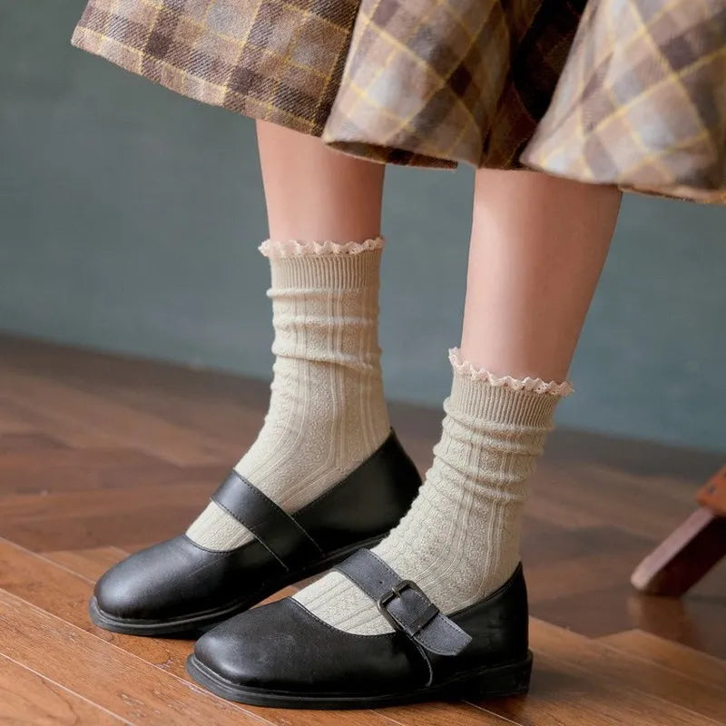 Lacework vintage Ruffles Socks