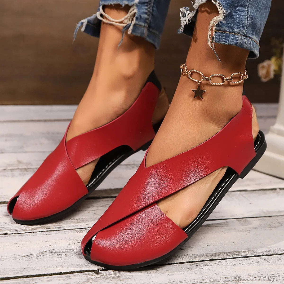 Summer Closed-Toe Sandals