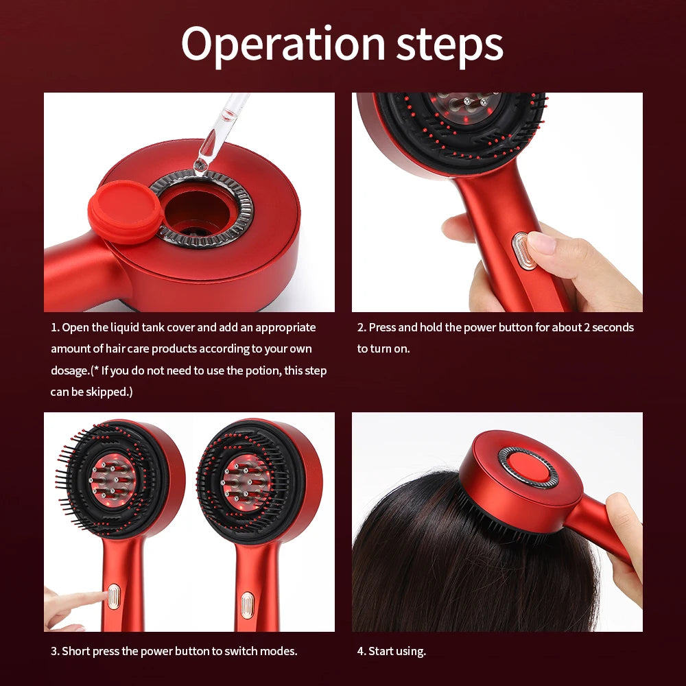 Red Light Electric Massage Comb