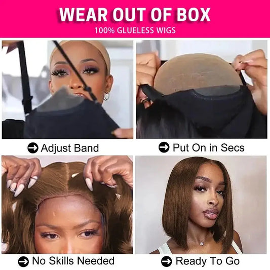 Short Bob Lace Front preplucked human wig - MONLANE