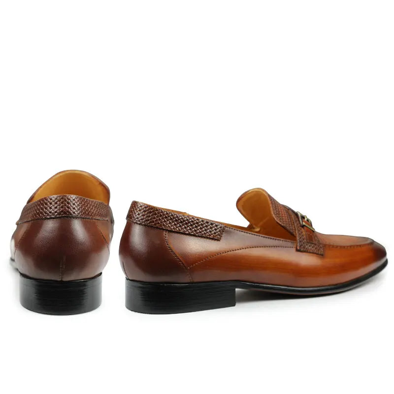 British Buckle Retro Formal Loafers