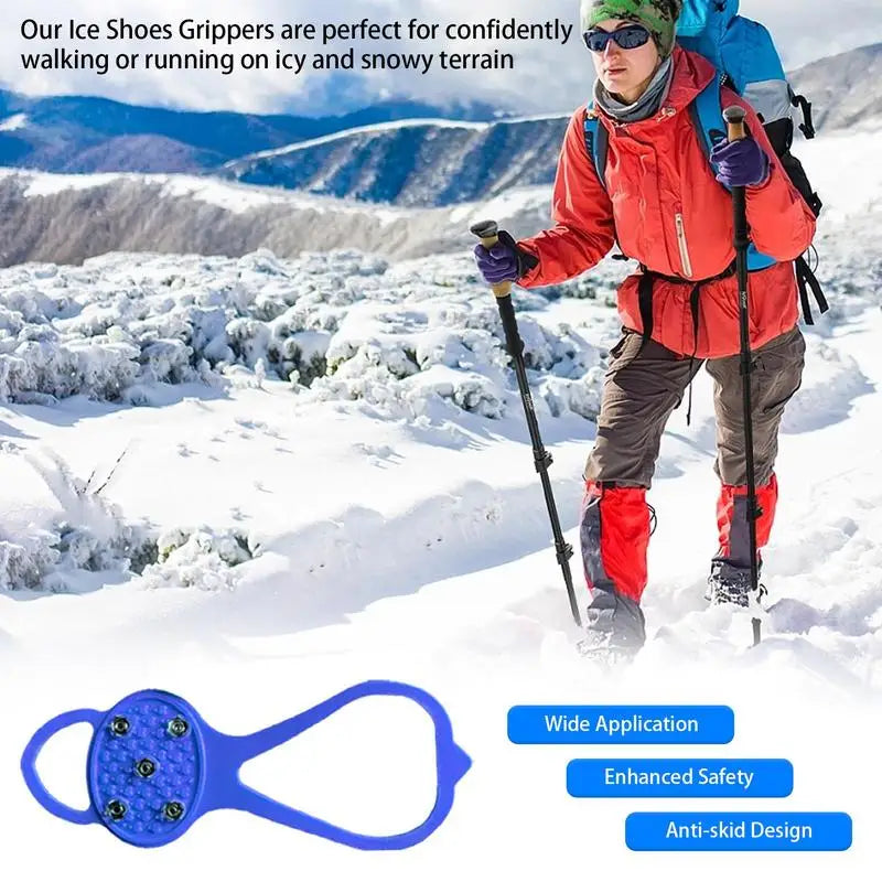 5 Teeth Ice Gripper For Shoes