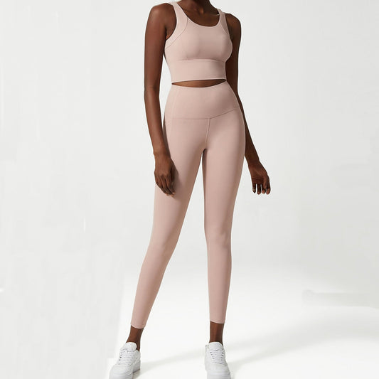 Karen Crop Top High Waist Leggings & Vest - MONLANE