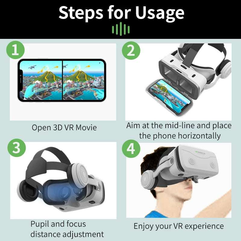 Virtual Reality 3D Glasses