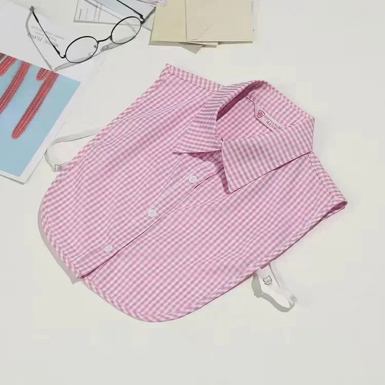 1Pc Solid Color Detachable Shirt